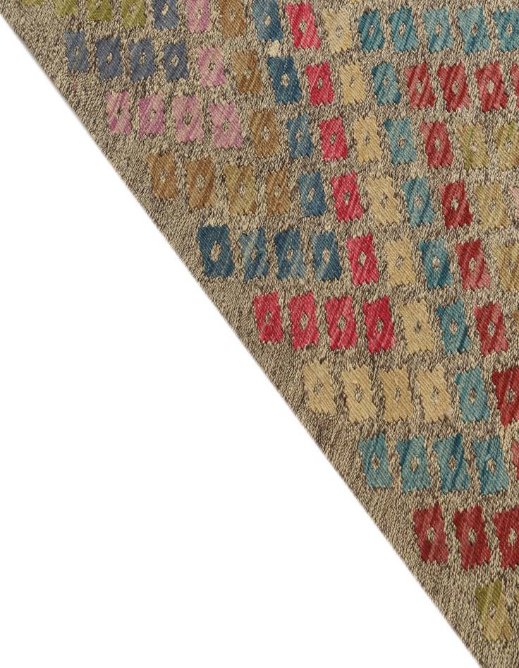 Detail image of  8' 10 x 11'  Hand Woven Kilim Modern Wool Rug