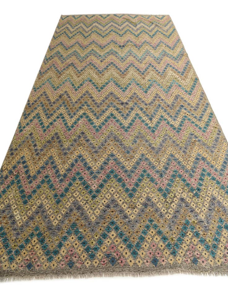 Detail image of  10' 4 x 12' 10  Hand Woven Kilim Modern Wool Rug