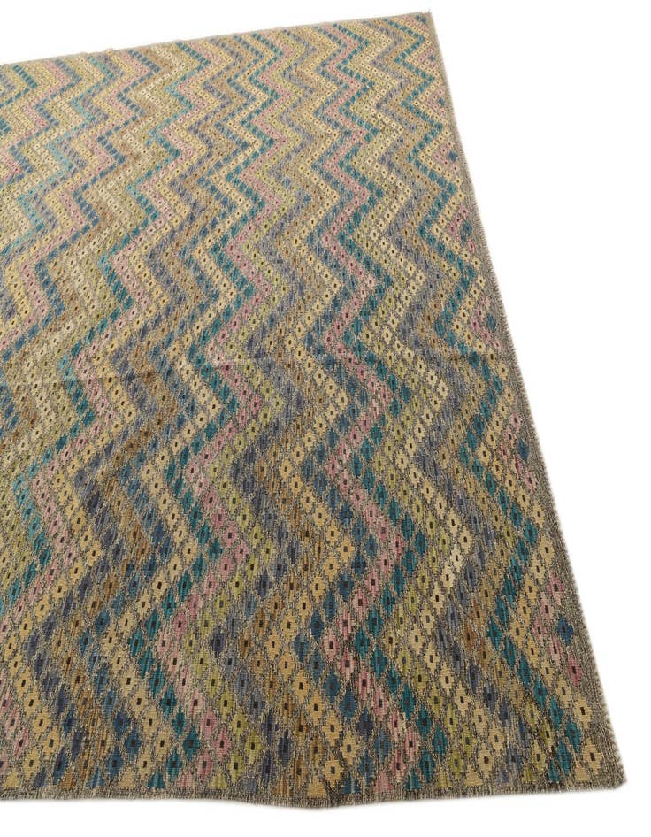 Detail image of  10' 4 x 12' 10  Hand Woven Kilim Modern Wool Rug