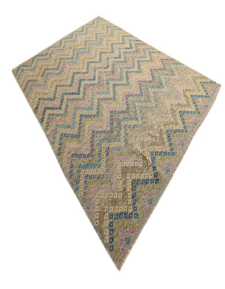 Detail image of  8' 4 x 11' 3  Hand Woven Kilim Modern Wool Rug