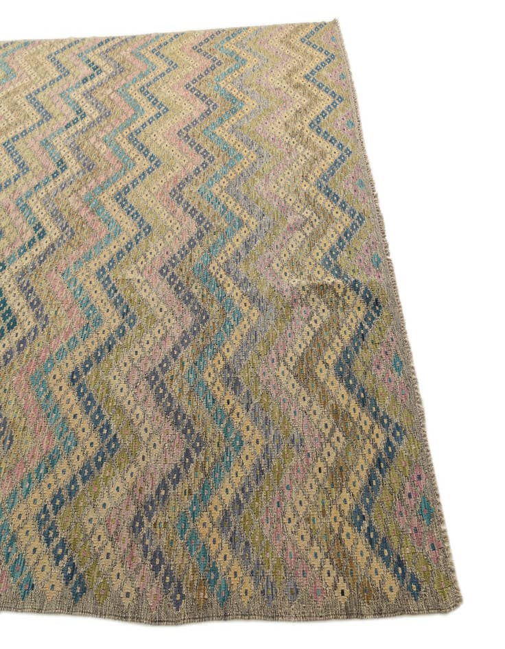 Detail image of  8' 4 x 11' 3  Hand Woven Kilim Modern Wool Rug