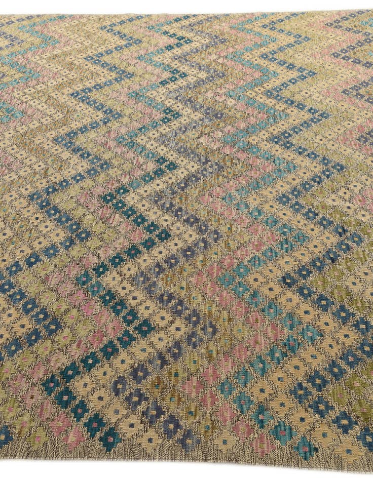 Detail image of  8' 4 x 11' 3  Hand Woven Kilim Modern Wool Rug