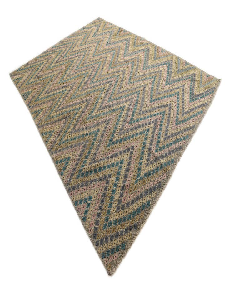 Detail image of  9' 9 x 12' 8  Hand Woven Kilim Modern Wool Rug