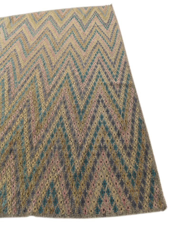 Detail image of  9' 9 x 12' 8  Hand Woven Kilim Modern Wool Rug