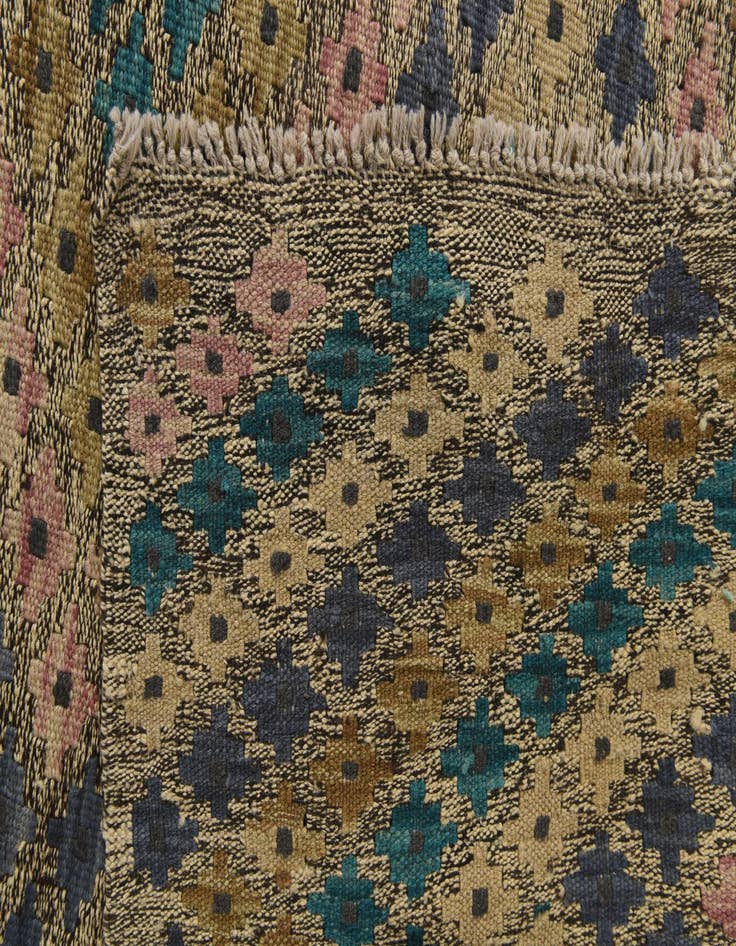 Detail image of  9' 9 x 12' 8  Hand Woven Kilim Modern Wool Rug