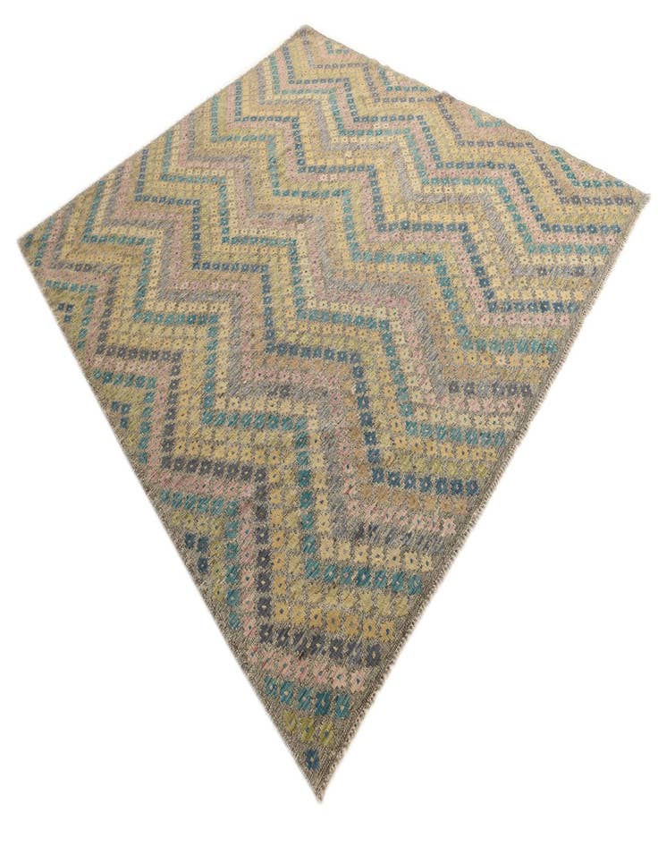 Detail image of  8' 8 x 9' 9  Hand Woven Kilim Modern Wool Rug