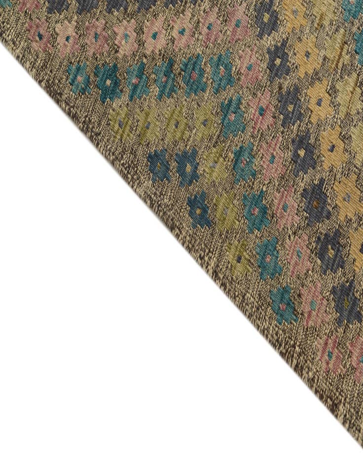 Detail image of  8' 8 x 9' 9  Hand Woven Kilim Modern Wool Rug