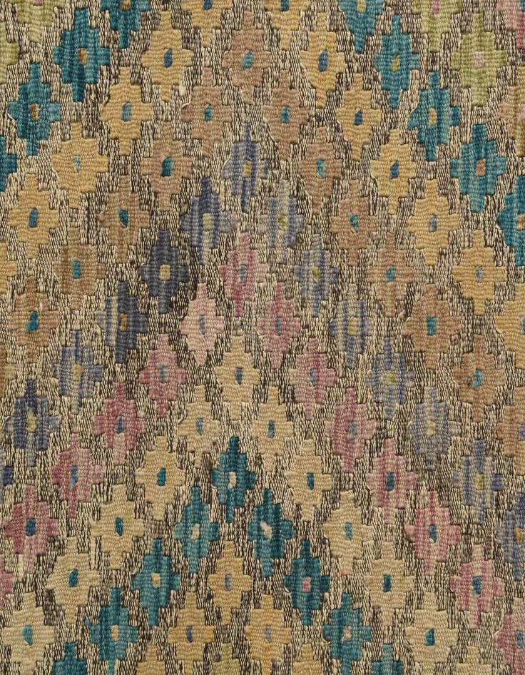 Detail image of  8' 8 x 9' 9  Hand Woven Kilim Modern Wool Rug