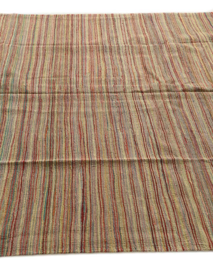 Detail image of  5' 10 x 7' 10  Hand Woven Kilim Modern Wool Rug