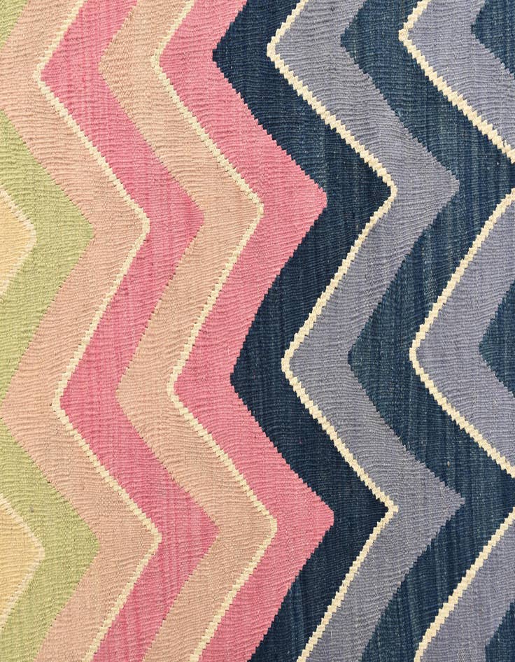 Detail image of  8' 7 x 10' 2  Hand Woven Kilim Modern Wool Rug
