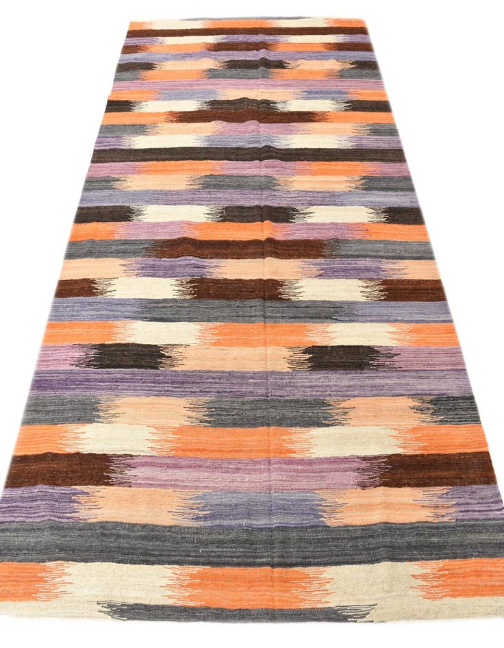 Detail image of  6' 10 x 9'  Hand Woven Kilim Modern Wool Rug