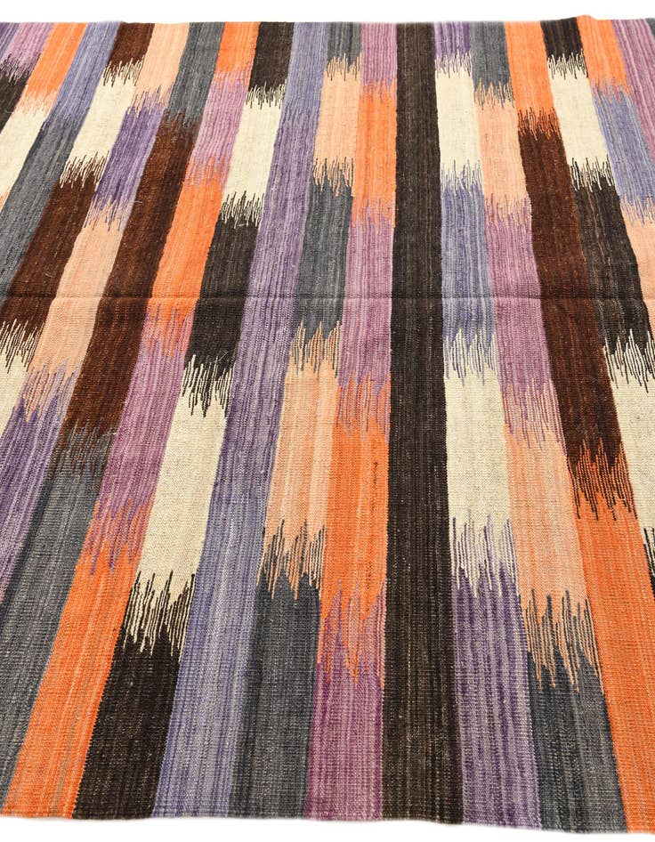 Detail image of  6' 10 x 9'  Hand Woven Kilim Modern Wool Rug