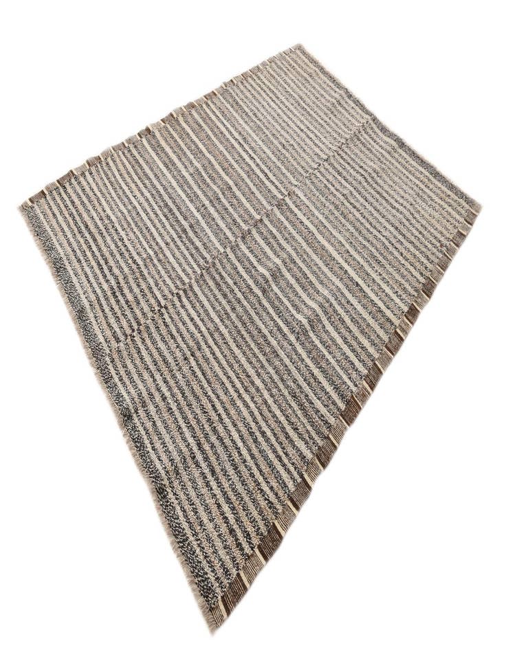 Detail image of  6' x 8'  Hand Woven Kilim Modern Wool Rug