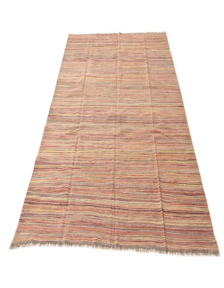 Detail image of  5' 9 x 8' 1  Hand Woven Kilim Modern Wool Rug