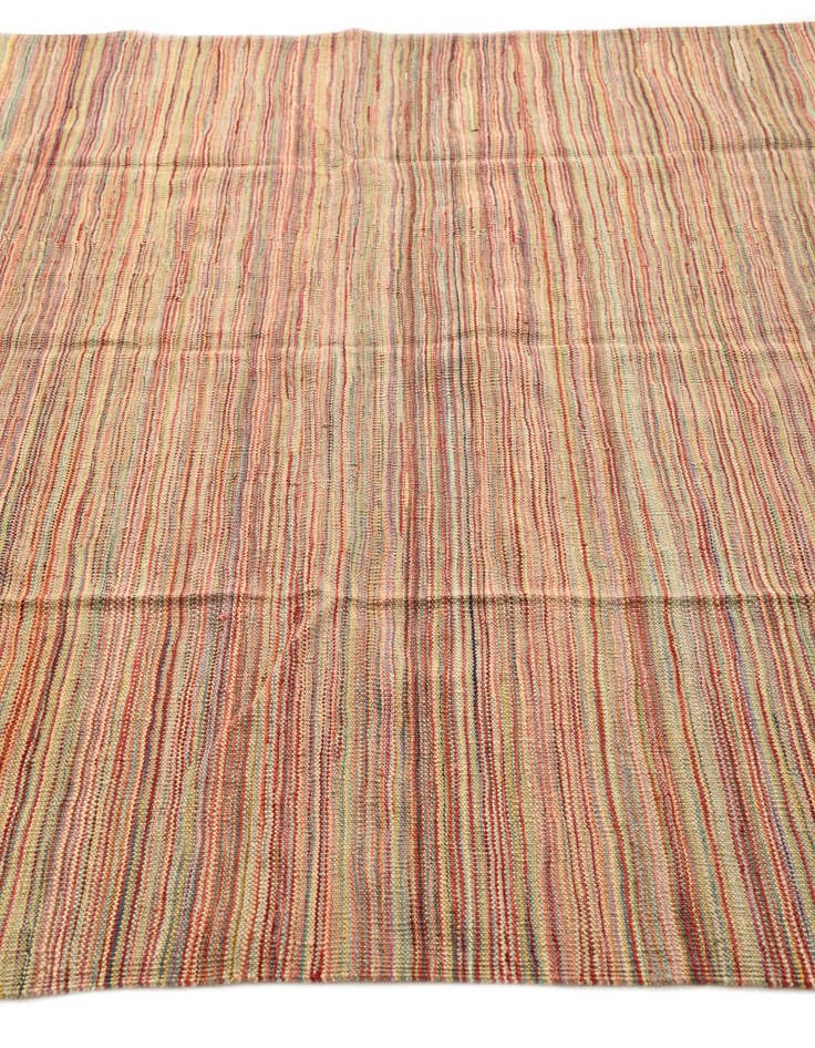 Detail image of  5' 9 x 8' 1  Hand Woven Kilim Modern Wool Rug