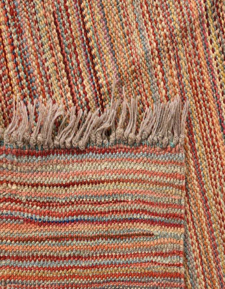 Detail image of  5' 9 x 8' 1  Hand Woven Kilim Modern Wool Rug