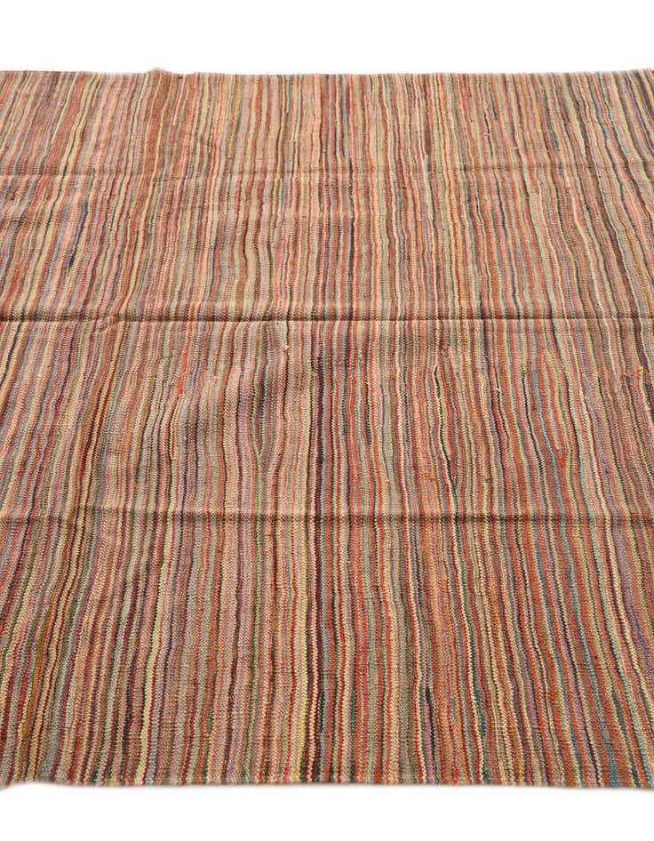 Detail image of  5' 10 x 8' 1  Hand Woven Kilim Modern Wool Rug
