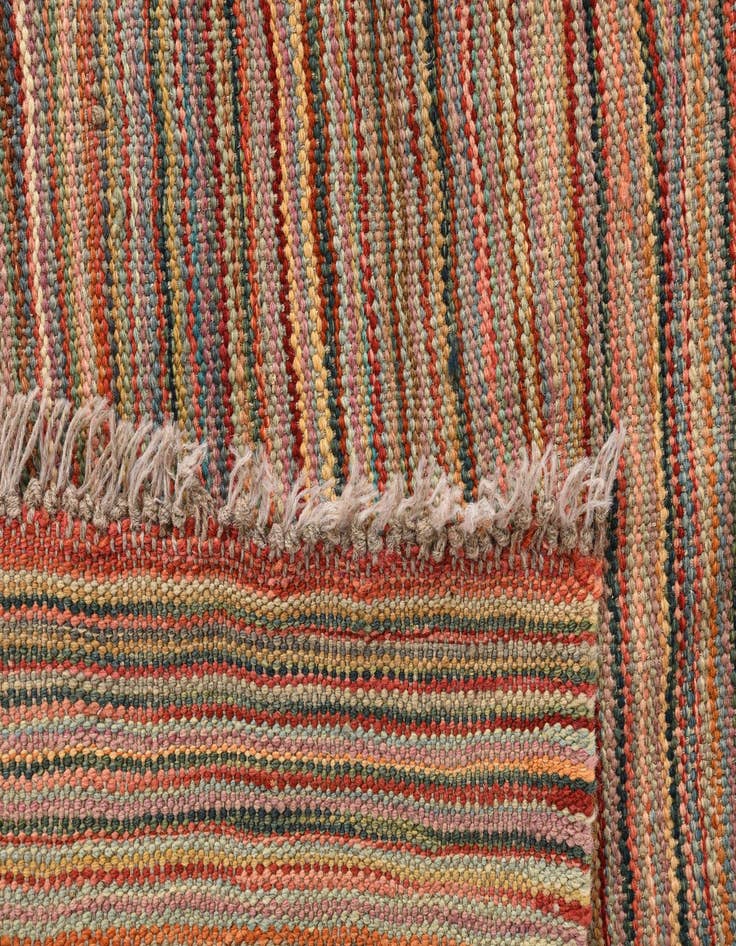Detail image of  5' 10 x 8' 1  Hand Woven Kilim Modern Wool Rug