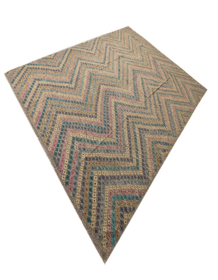 Detail image of  9' 4 x 13'  Hand Woven Kilim Modern Wool Rug