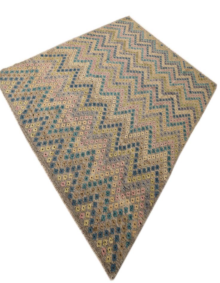 Detail image of  8' 5 x 11' 5  Hand Woven Kilim Modern Wool Rug