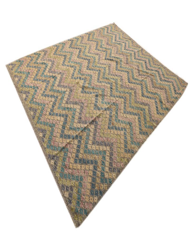 Detail image of  8' 9 x 11' 1  Hand Woven Kilim Modern Wool Rug