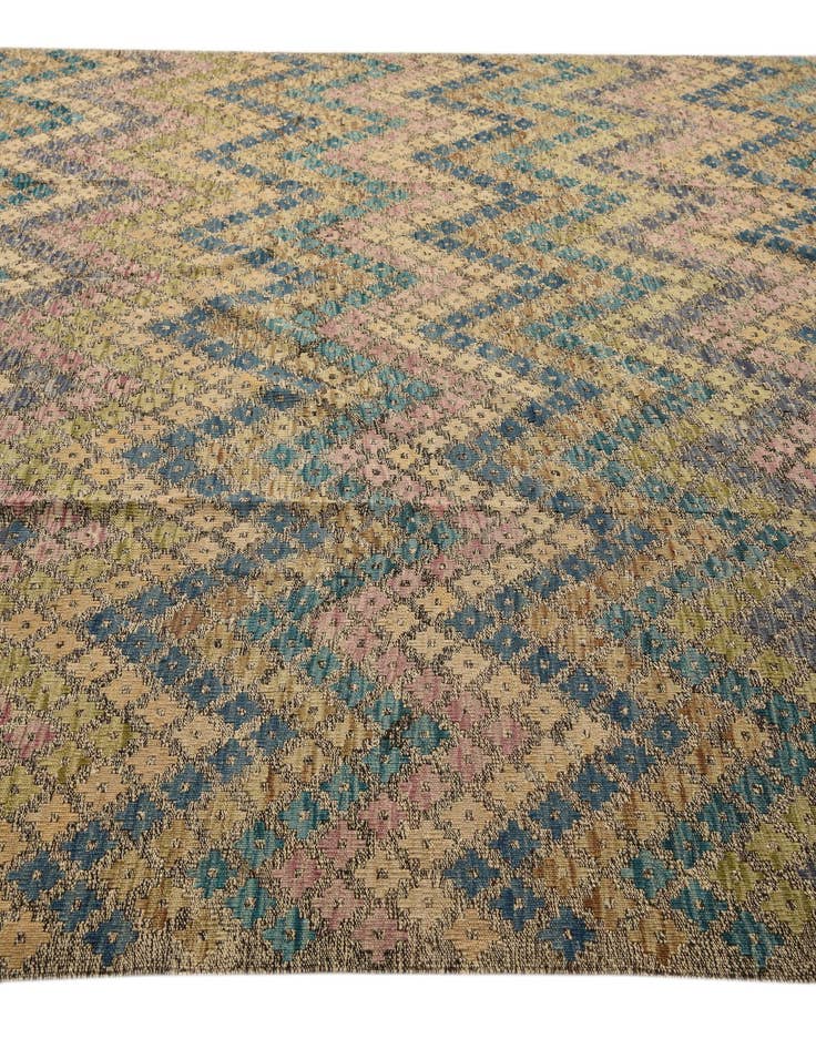 Detail image of  8' 9 x 11' 1  Hand Woven Kilim Modern Wool Rug