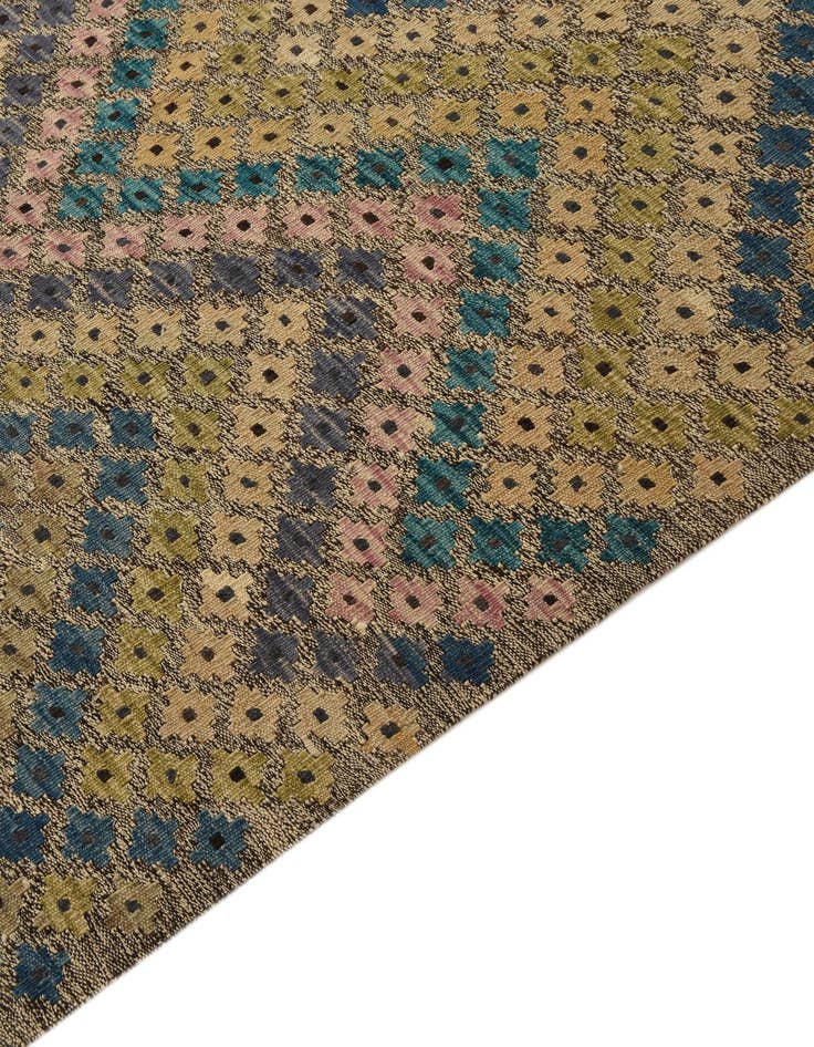 Detail image of  8' 10 x 10' 9  Hand Woven Kilim Modern Wool Rug