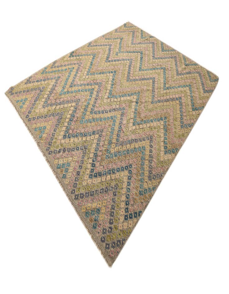 Detail image of  8' 9 x 11' 5  Hand Woven Kilim Modern Wool Rug