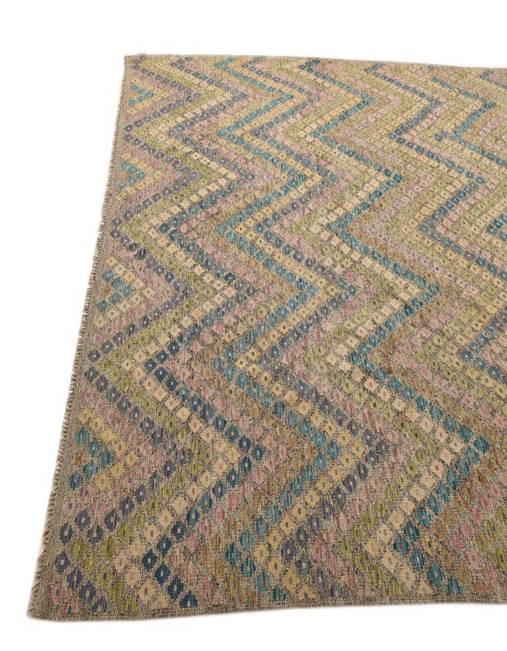 Detail image of  8' 9 x 11' 5  Hand Woven Kilim Modern Wool Rug