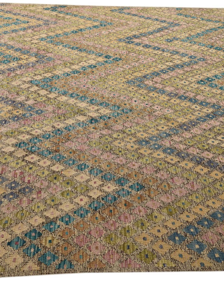 Detail image of  8' 9 x 11' 5  Hand Woven Kilim Modern Wool Rug