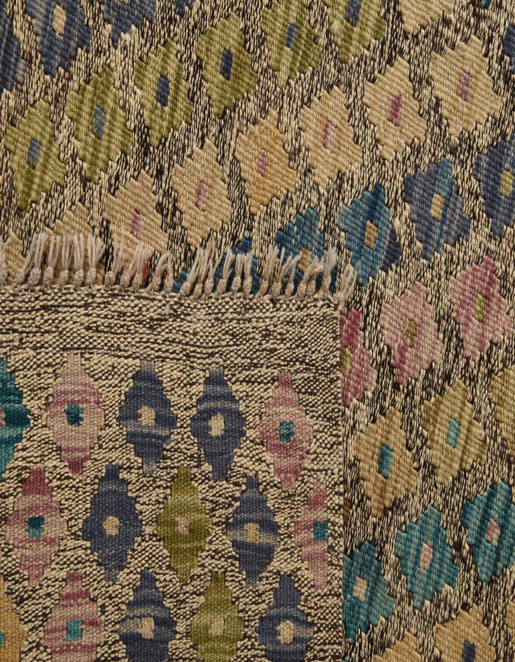 Detail image of  8' 9 x 11' 5  Hand Woven Kilim Modern Wool Rug
