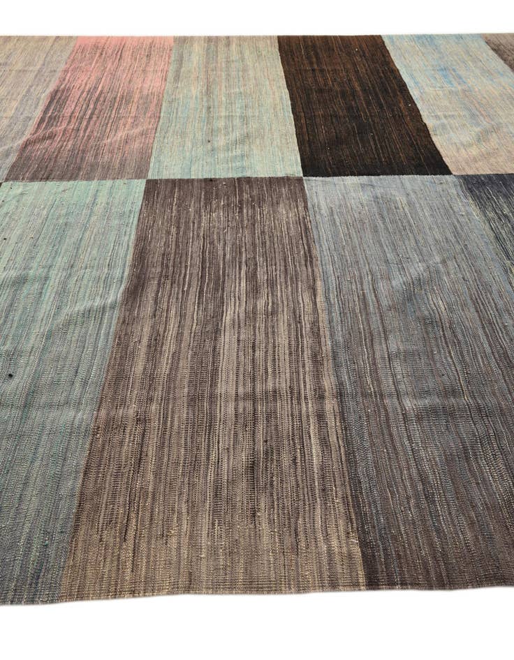 Detail image of  10' x 13' 6  Hand Woven Kilim Modern Wool Rug