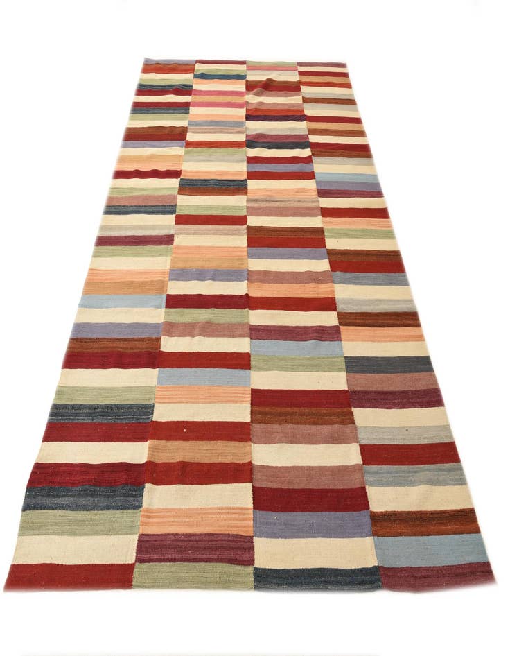 Detail image of  6' 5 x 9' 8  Hand Woven Kilim Modern Wool Rug