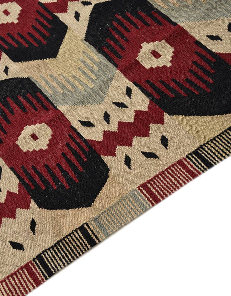 Detail image of  8' 10 x 11' 3  Hand Woven Kilim Modern Wool Rug