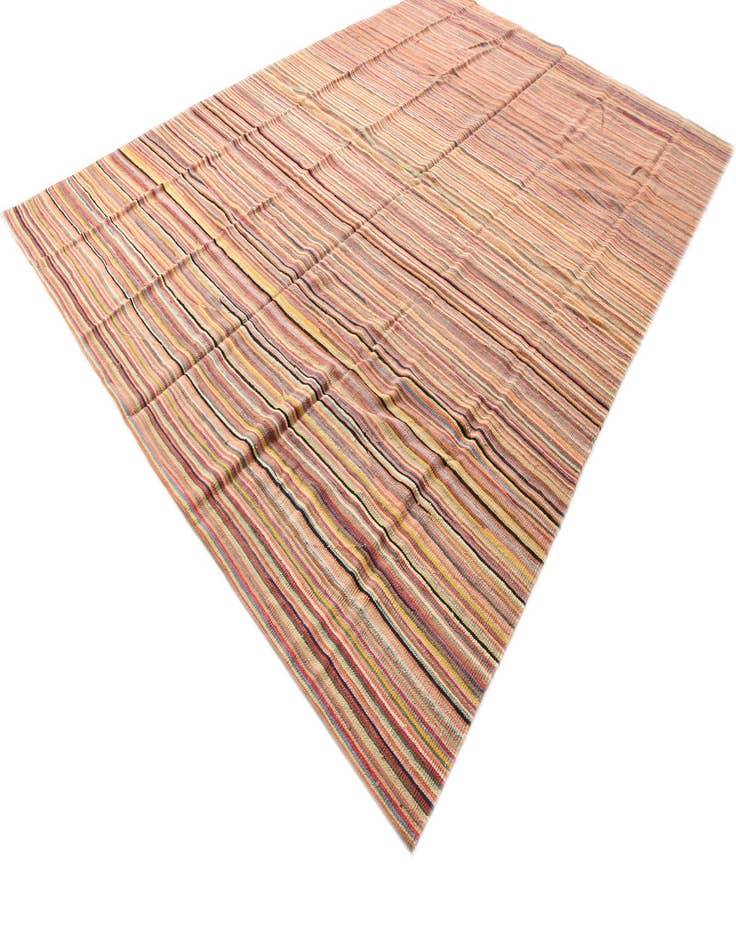 Detail image of  9' 9 x 14'  Hand Woven Kilim Modern Wool Rug