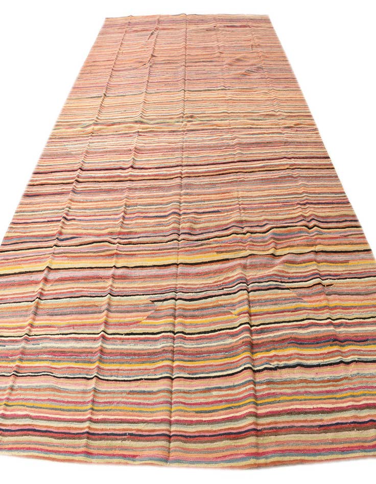 Detail image of  9' 9 x 14'  Hand Woven Kilim Modern Wool Rug