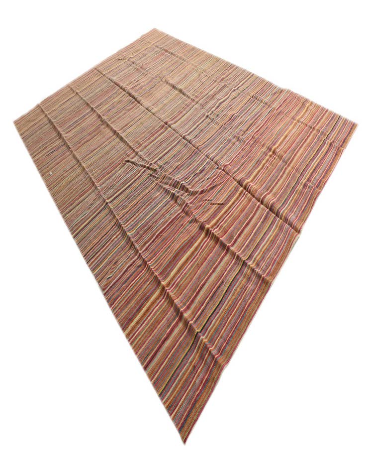 Detail image of  10' 1 x 14'  Hand Woven Kilim Modern Wool Rug