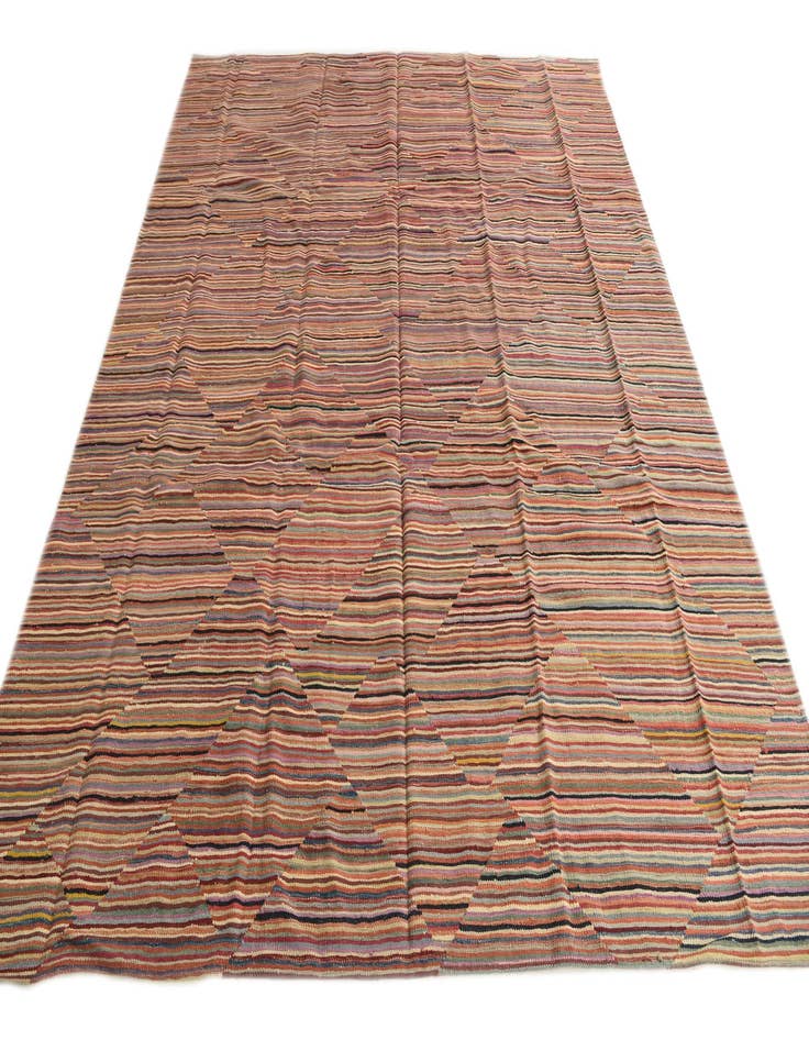 Detail image of  8' x 9' 9  Hand Woven Kilim Modern Wool Rug