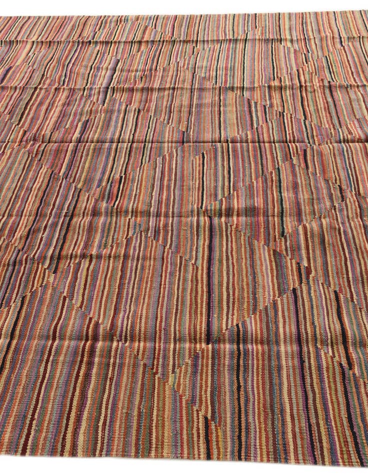 Detail image of  8' x 9' 9  Hand Woven Kilim Modern Wool Rug