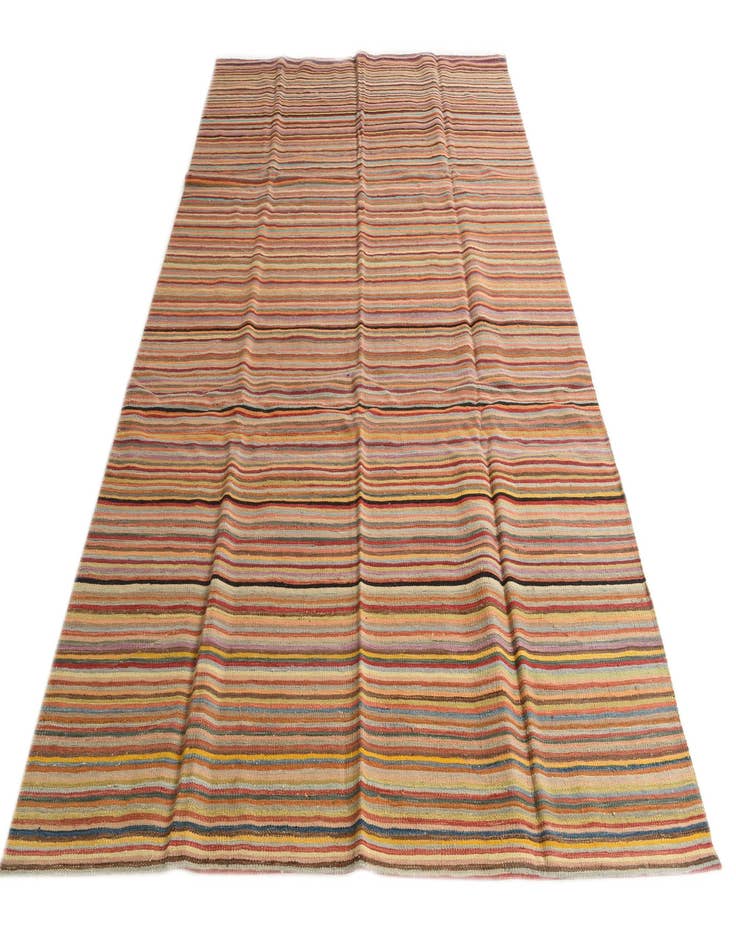 Detail image of  6' 5 x 9' 8  Hand Woven Kilim Modern Wool Rug