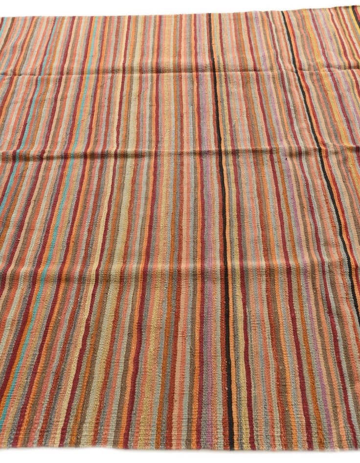 Detail image of  6' 5 x 9' 8  Hand Woven Kilim Modern Wool Rug