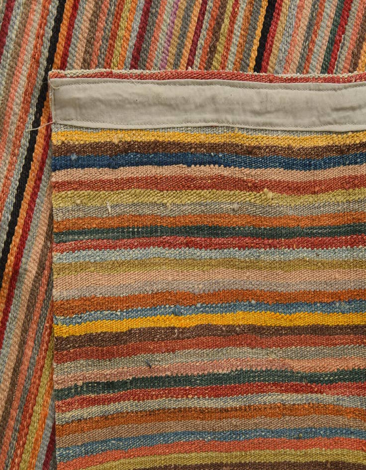 Detail image of  6' 5 x 9' 8  Hand Woven Kilim Modern Wool Rug