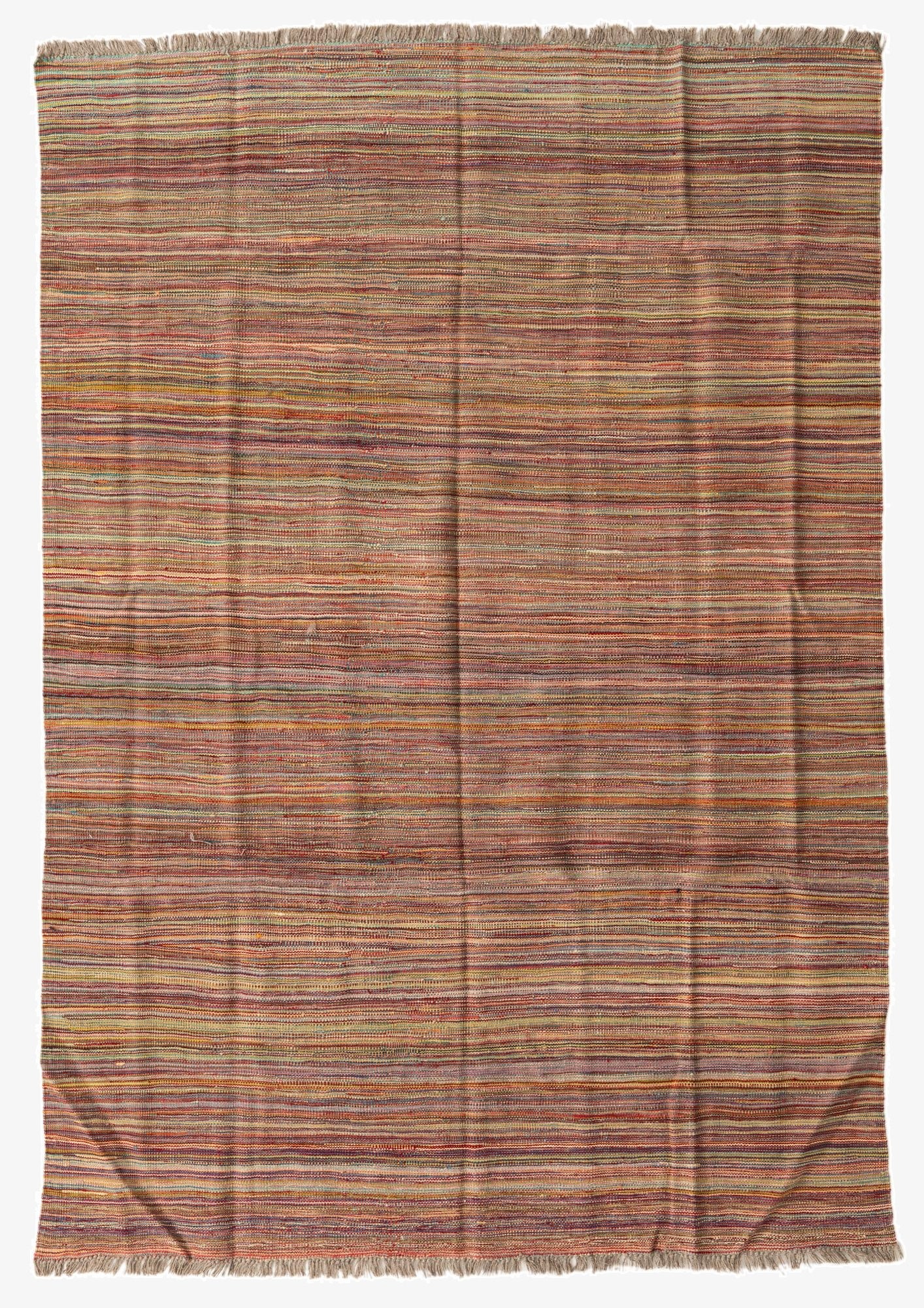  5' 8 x 8' 3  Hand Woven Kilim Modern Wool Rug