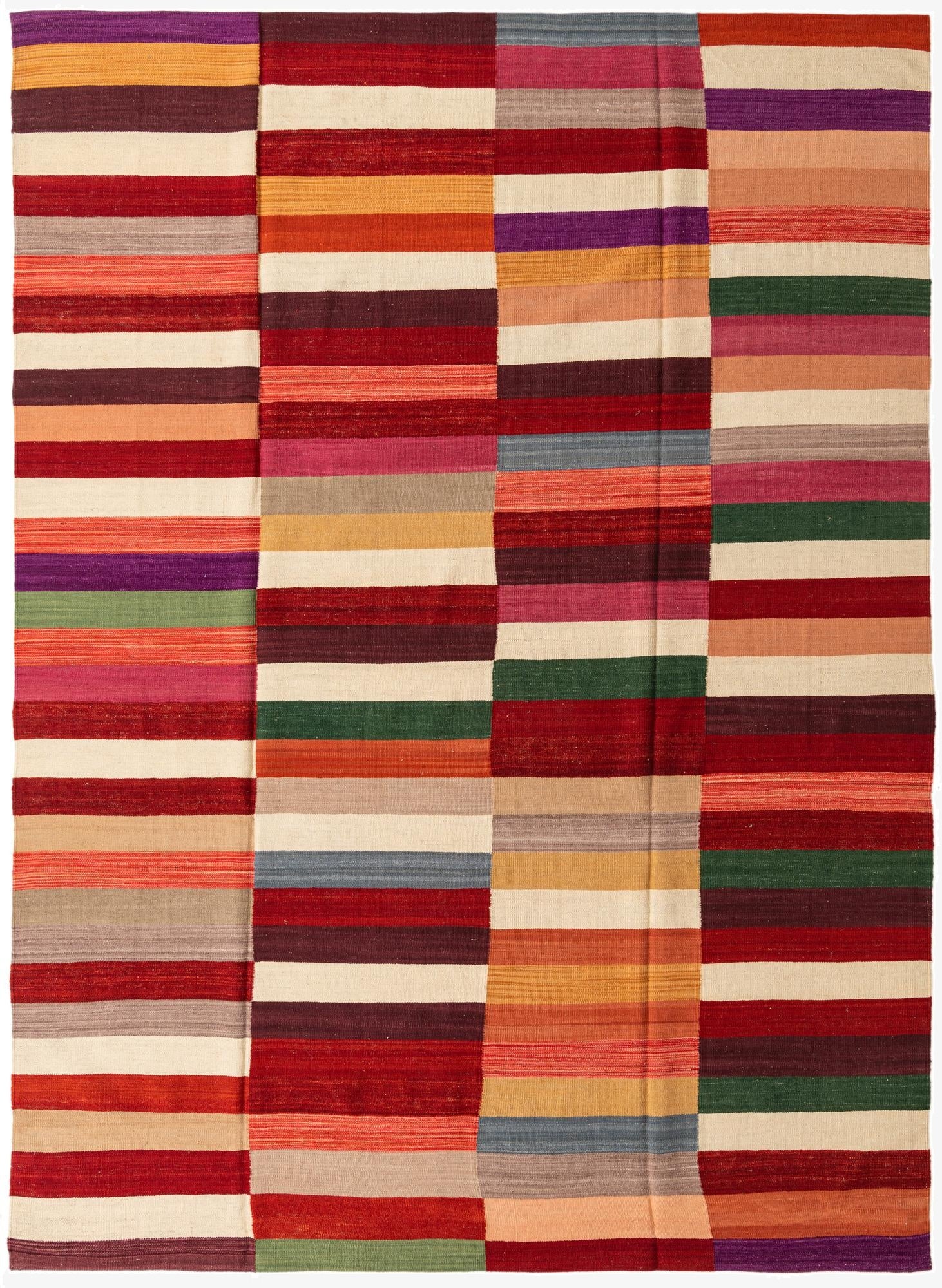  8' 5 x 11' 5  Hand Woven Kilim Modern Wool Rug