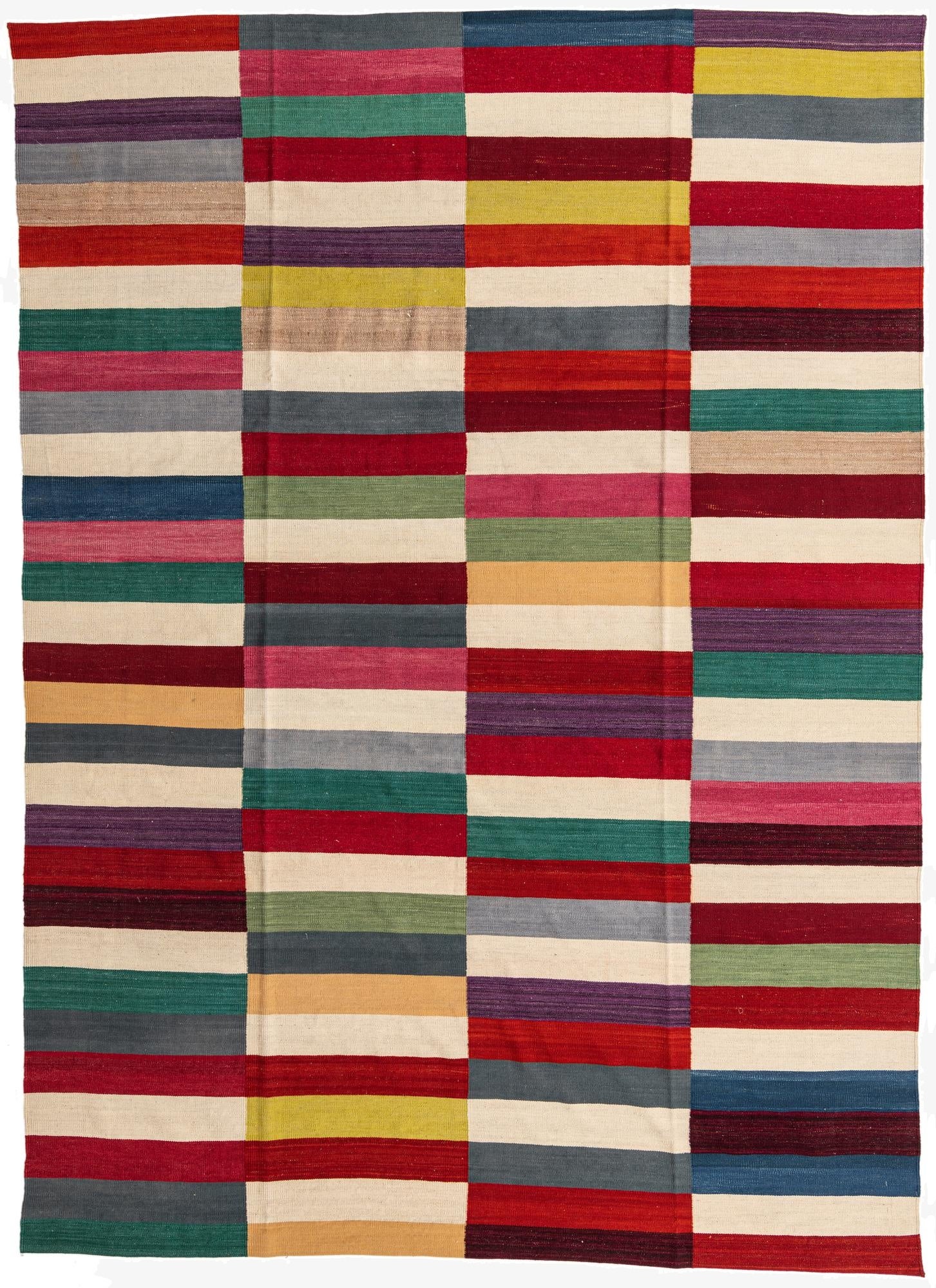  8' 2 x 11' 4  Hand Woven Kilim Modern Wool Rug