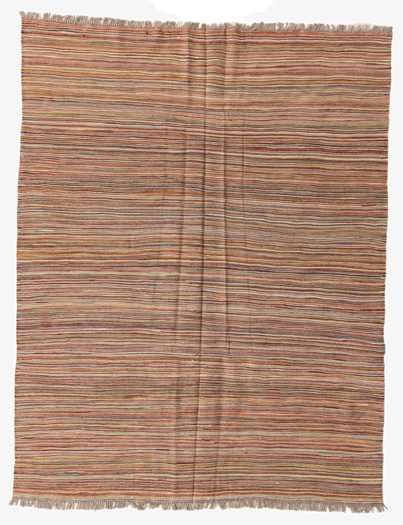  6' x 7' 9  Hand Woven Kilim Modern Wool Rug