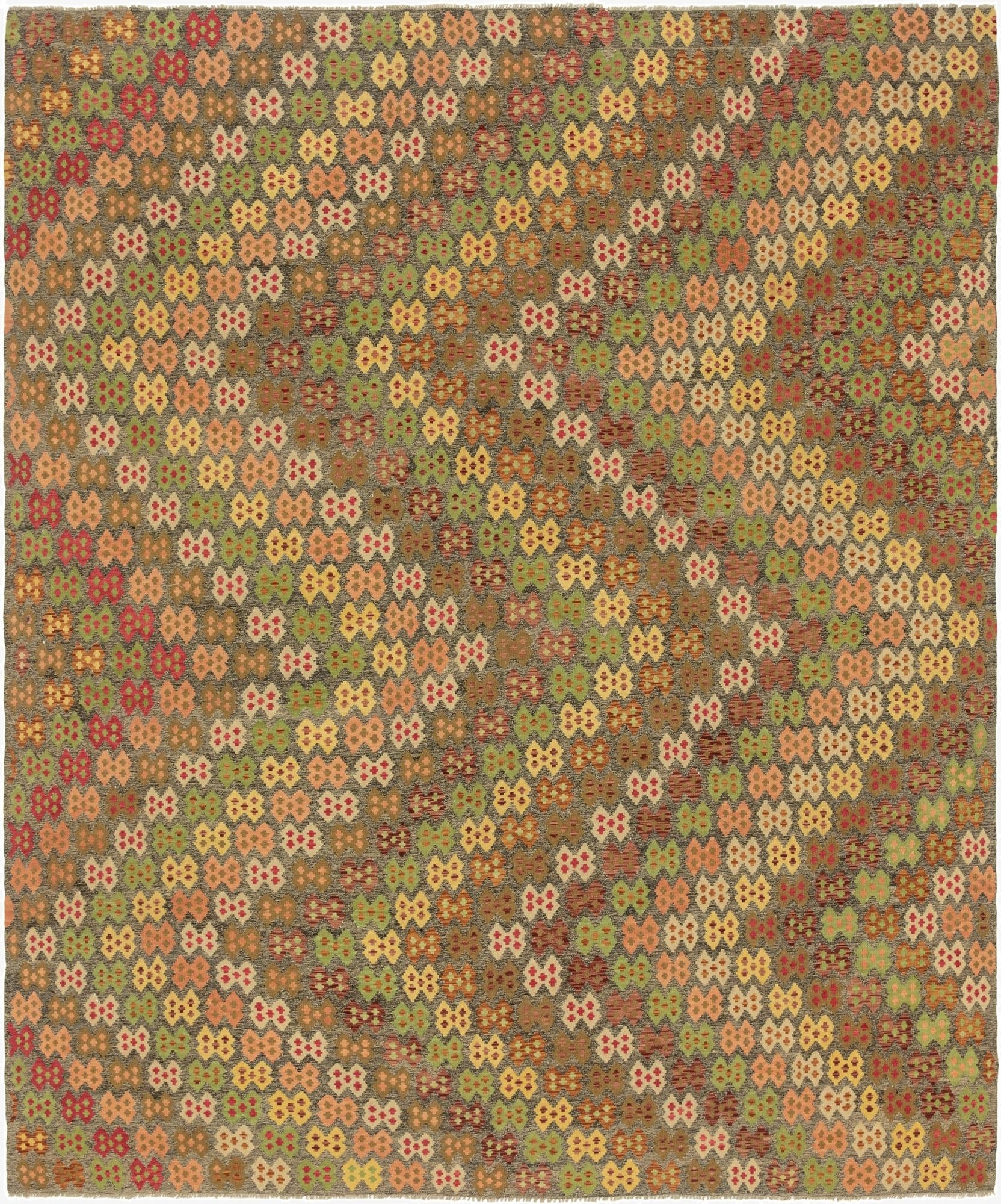  11' x 13'  Hand Woven Kilim Modern Wool Rug