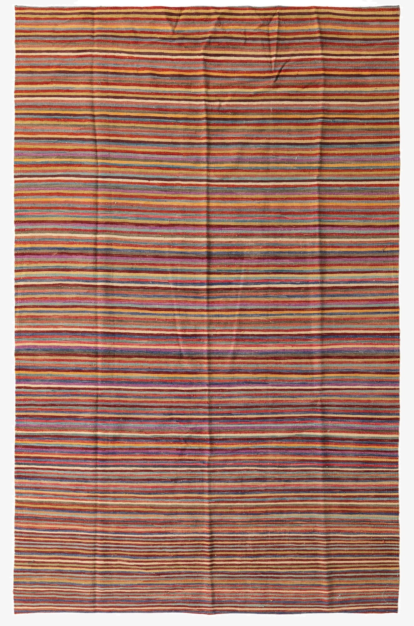  6' 7 x 9' 7  Hand Woven Kilim Modern Wool Rug