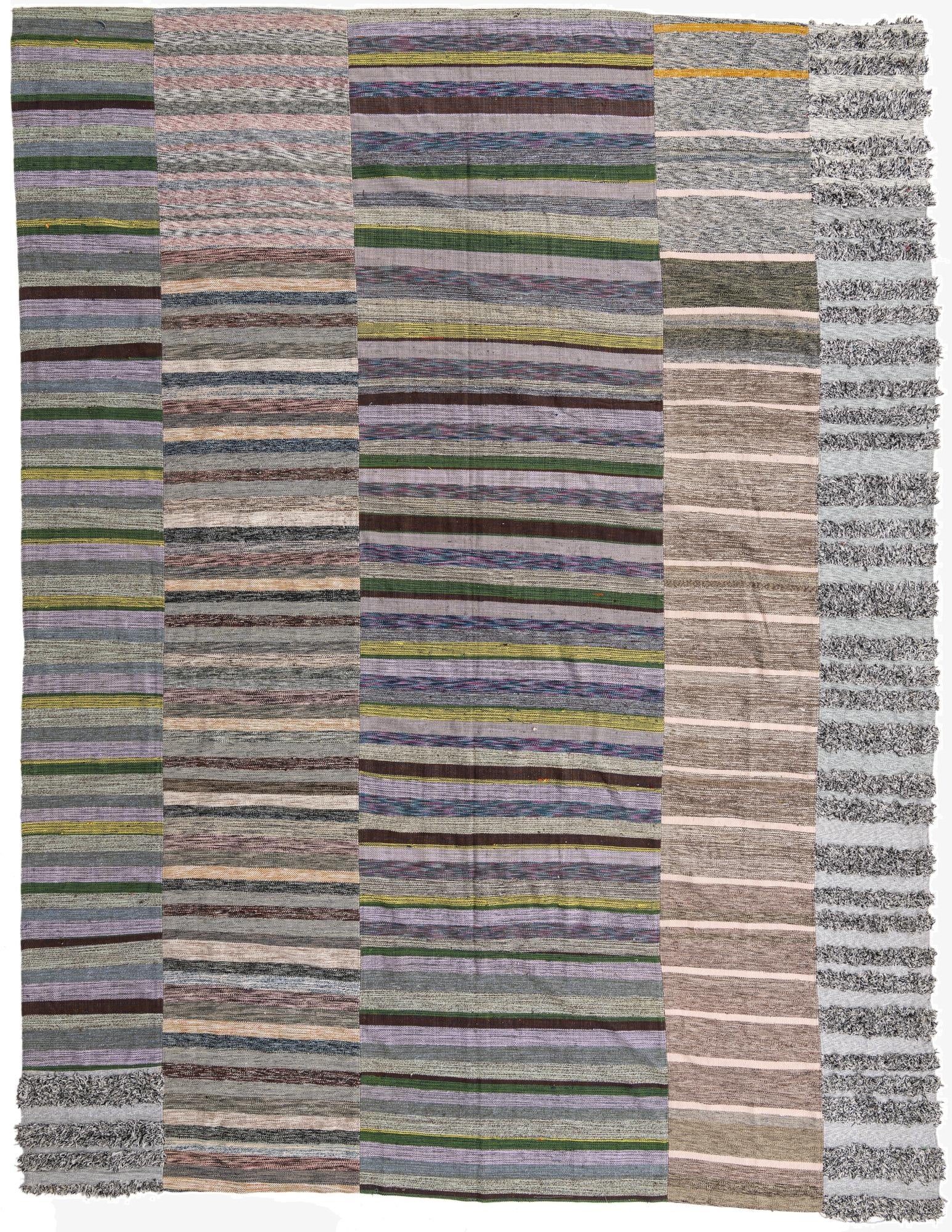  9' x 12'  Hand Woven Kilim Modern Wool Rug