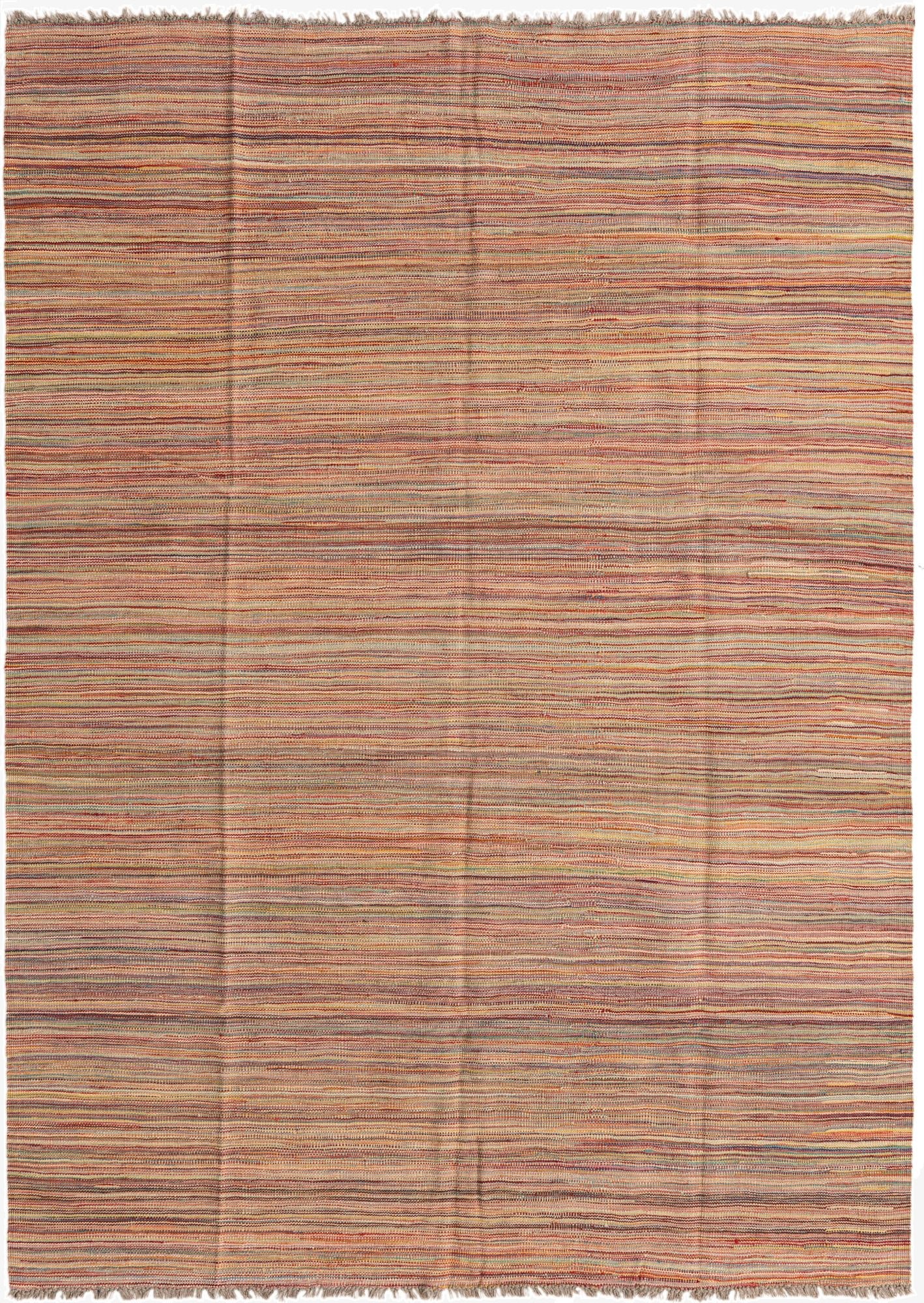  5' 9 x 8' 1  Hand Woven Kilim Modern Wool Rug